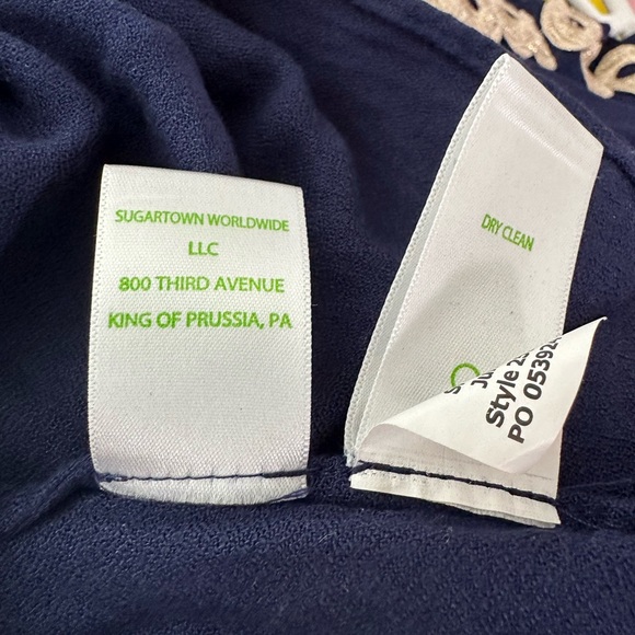 Lilly Pullitzer Jane Shift Dress True Navy with gold size 8 - Picture 4 of 6